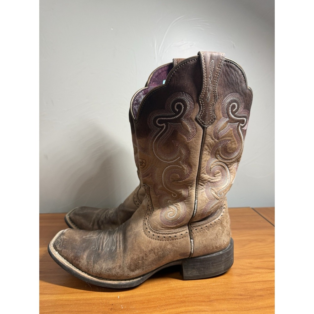 Ariat Quickdraw Women's 8.5B Western Boots 10021616 Tack Room Chocolate Cowgirl